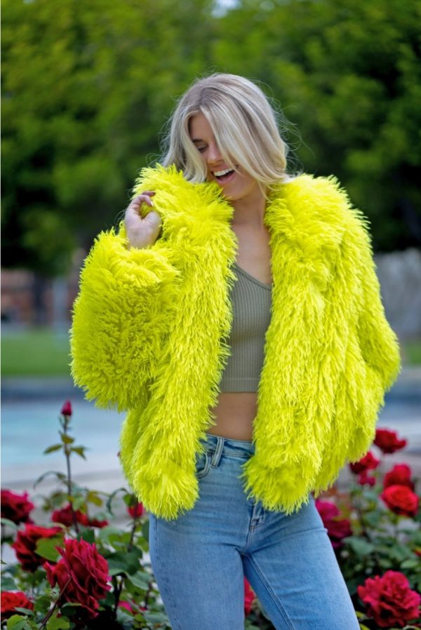 Product Image for  Glow Getter Faux Fur Jacket