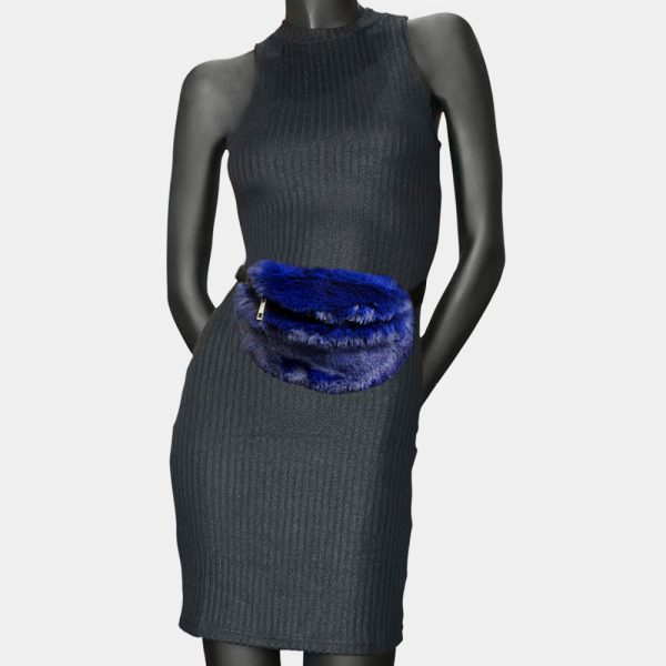 Product Image for  NAVY FAUX FUR FANNY PACK