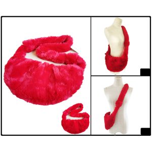 Product Image for  RED FUZZY PLUSH CROSSBODY BAG