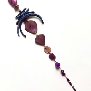 Product Image for  pure passion purple tagua nut & leather single tata tickler earring