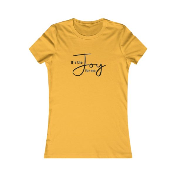 Product Image for  Joy for Me Women’s Fitted Tee (Black Lettering Multiple Colors)