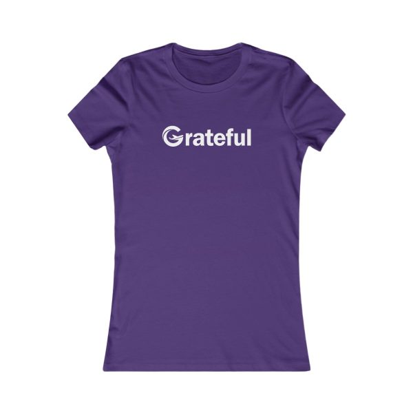 Product Image for  Grateful Women’s Fitted Tee (White Lettering Multiple Colors)