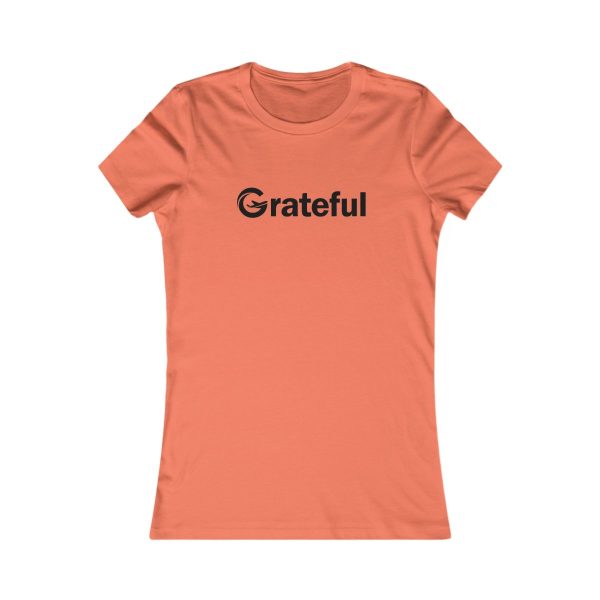 Product Image for  Grateful Women’s Fitted Tee (Black Lettering Multiple Colors)