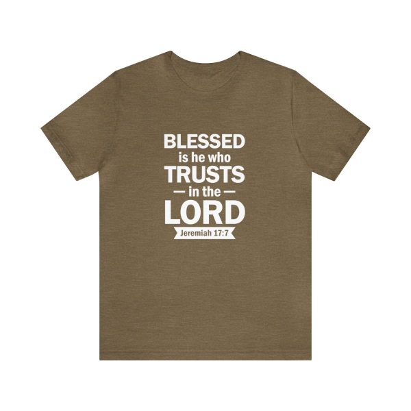 Product Image for  Blessed Men’s Jersey Short Sleeve Tee (Multiple Colors White Lettering)