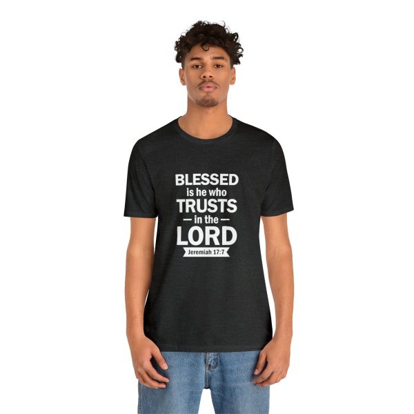 Product Image for  Blessed Men’s Jersey Short Sleeve Tee (Multiple Colors White Lettering)