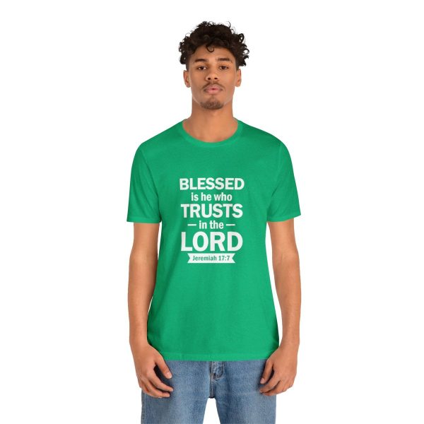 Product Image for  Blessed Men’s Jersey Short Sleeve Tee (Multiple Colors White Lettering)