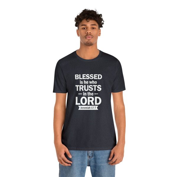 Product Image for  Blessed Men’s Jersey Short Sleeve Tee (Multiple Colors White Lettering)