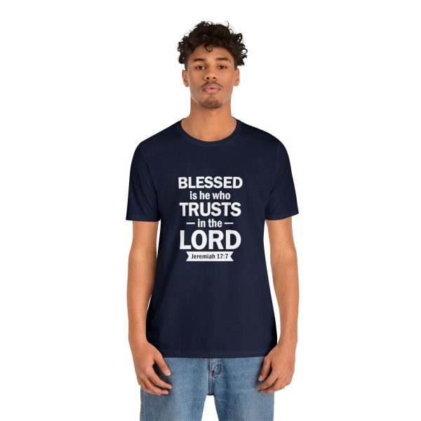 Product Image for  Blessed Men’s Jersey Short Sleeve Tee (Multiple Colors White Lettering)