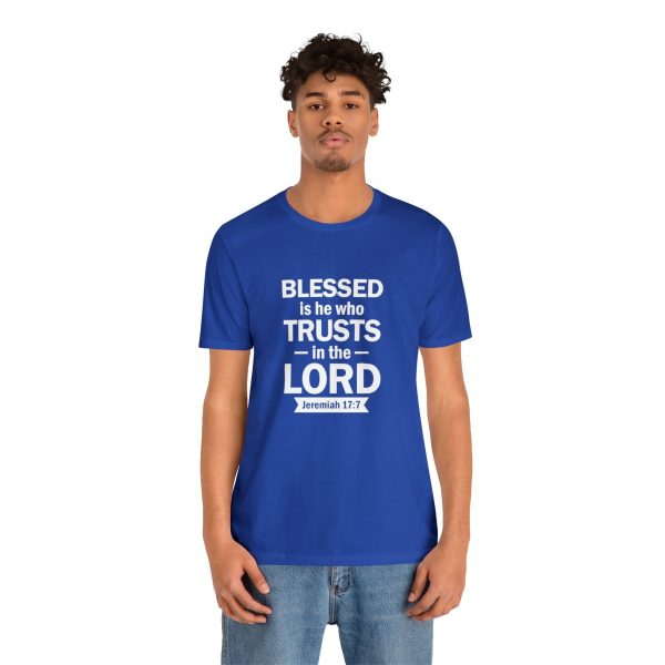 Product Image for  Blessed Men’s Jersey Short Sleeve Tee (Multiple Colors White Lettering)