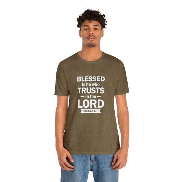 Product Image for  Blessed Men’s Jersey Short Sleeve Tee (Multiple Colors White Lettering)