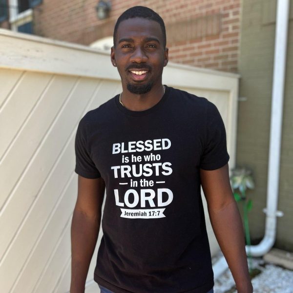 Product Image for  Blessed Men’s Jersey Short Sleeve Tee (Multiple Colors White Lettering)