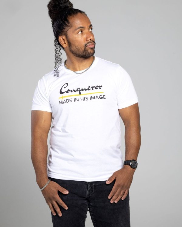 Product Image for  Conqueror – Made in His Image Unisex Tee (White)