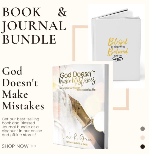 Product Image for  God Doesn’t Make Mistakes Book & Blessed Journal Bundle