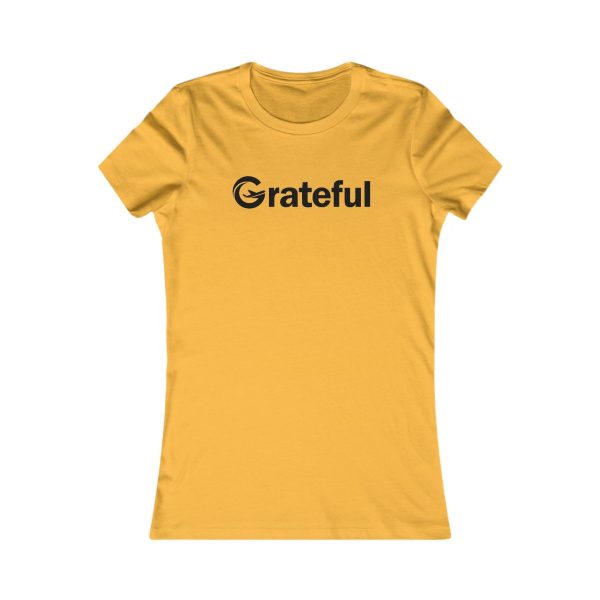 Product Image for  Grateful Women’s Fitted Tee (Black Lettering Multiple Colors)