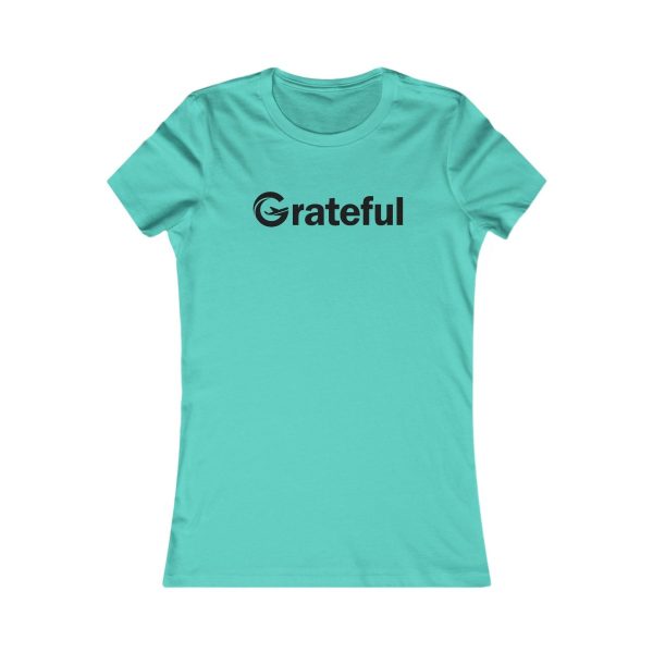 Product Image for  Grateful Women’s Fitted Tee (Black Lettering Multiple Colors)