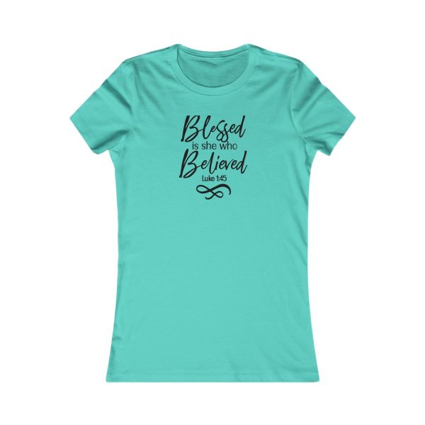 Product Image for  Blessed Women’s Fitted Tee (Multiple Colors Black Lettering)