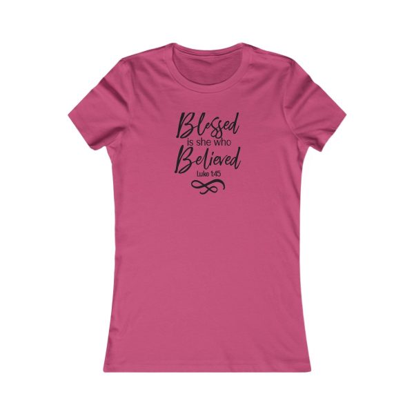 Product Image for  Blessed Women’s Fitted Tee (Multiple Colors Black Lettering)