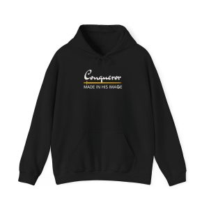 Product Image for  Conqueror – Made in His Image Unisex Hoodie (Black)