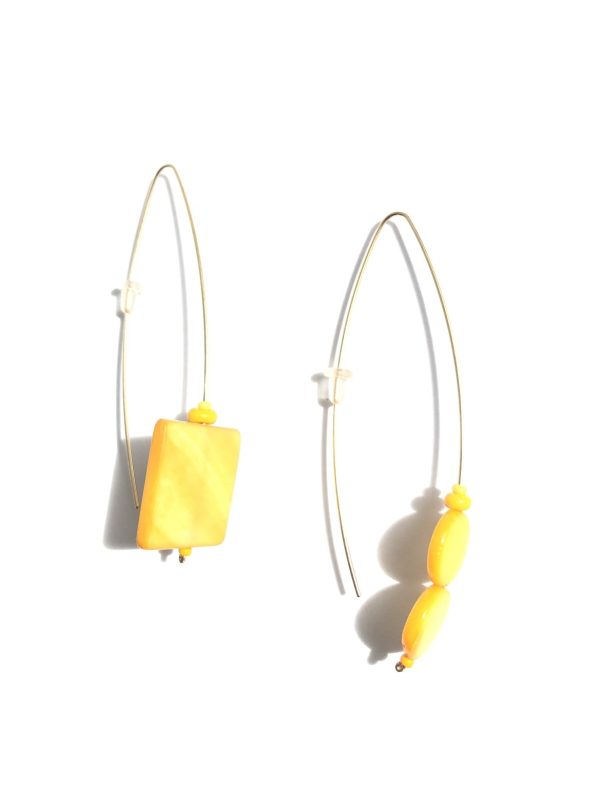 Product Image for  smile on my face yellow mother of pearl earrings