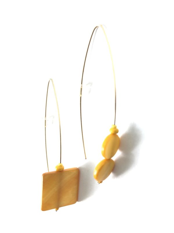 Product Image for  smile on my face yellow mother of pearl earrings