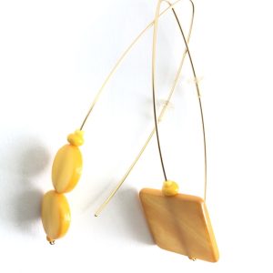 Product Image for  smile on my face yellow mother of pearl earrings