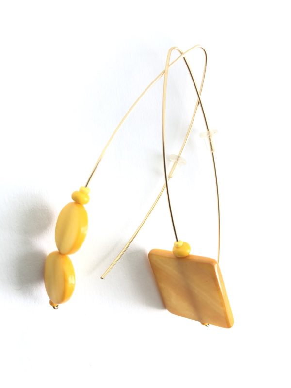 Product Image for  smile on my face yellow mother of pearl earrings