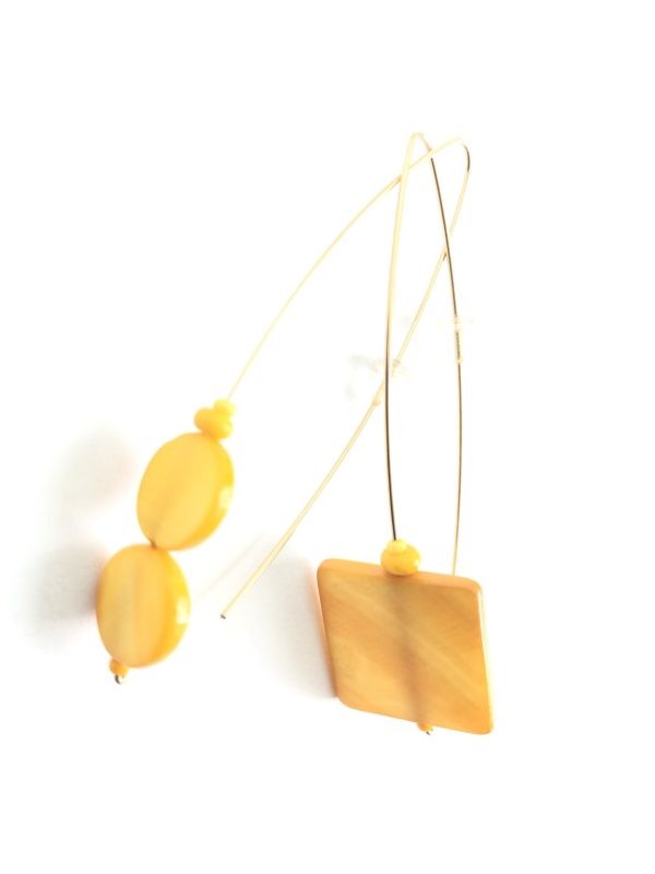 Product Image for  smile on my face yellow mother of pearl earrings